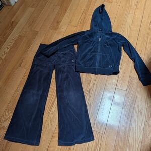 GAP Kids Navy Velour Hoodie and Pants Set